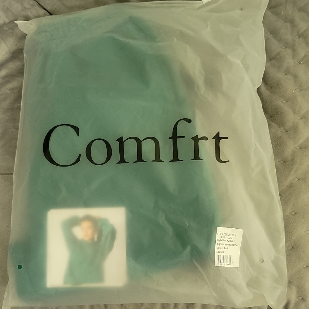 Comfrt Teal Signature Hoodie Set XS Green Women's Apparel